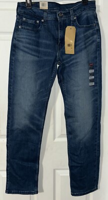 NEW Levi's Strauss 514 Straight Regular Stretch Blue Mens Denim Jeans Size 30x32