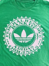 RARO! Camiseta Adidas Logo del Trifolio, XL 'Banco de la Reserva Federal de Adidas Originales'