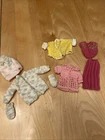 Vintage Barbie Size Clone Mommy Made Sweaters Set Lot Pastel Pink Yellow