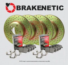 F&R BRAKENETIC Sport Drilled Brake Rotors + Ceramic Pads 36.40092.24