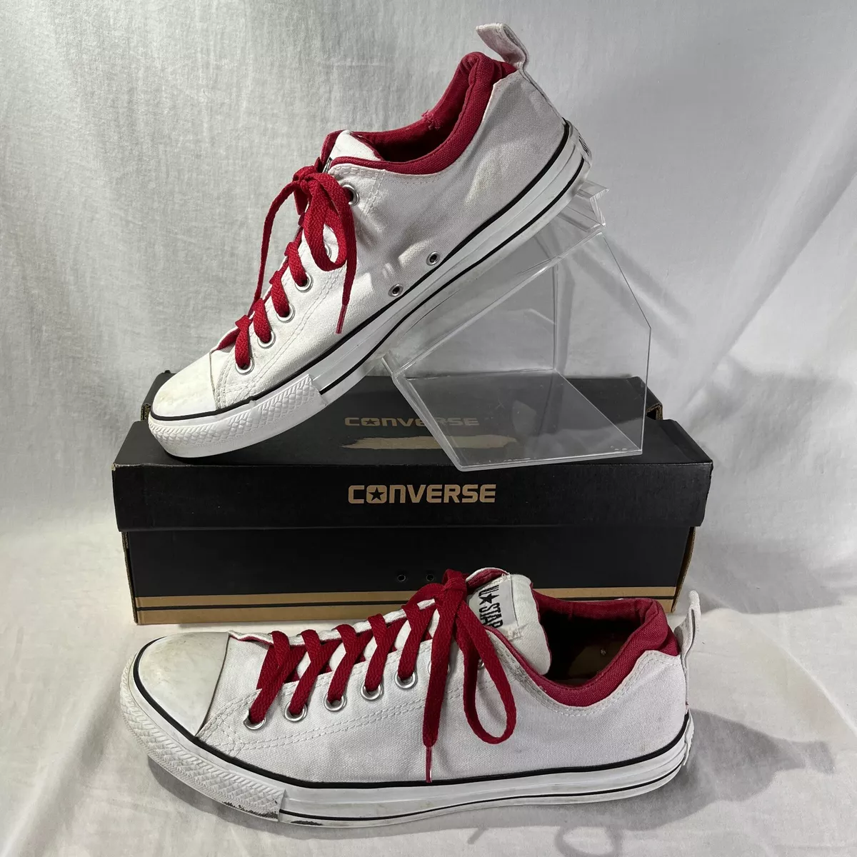 Converse canvas red sale