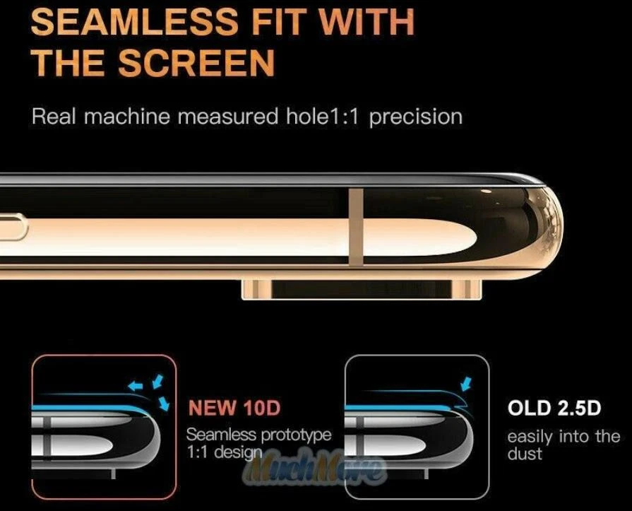 5 Pack FULL COVER Tempered Glass Screen Protector For iPhone  XR XS 11 Pro MAX - Image 4 of 4