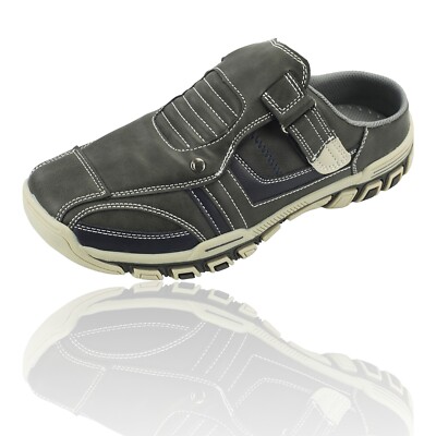 Herren Clogs Sneaker Slipper Sandale Freizeit Schuhe Schlappen Sabot Grau