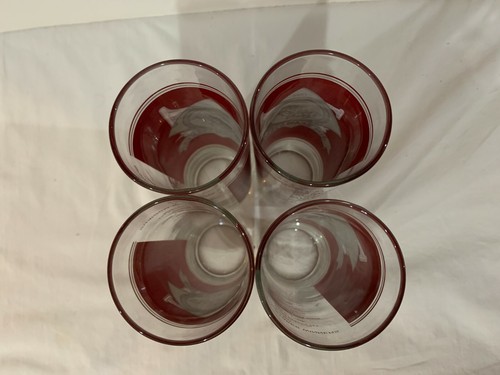 Four (4) 1986 Jim Beam Stakes Spiral Spring Festival Glasses - 7" Tall - Picture 6 of 8