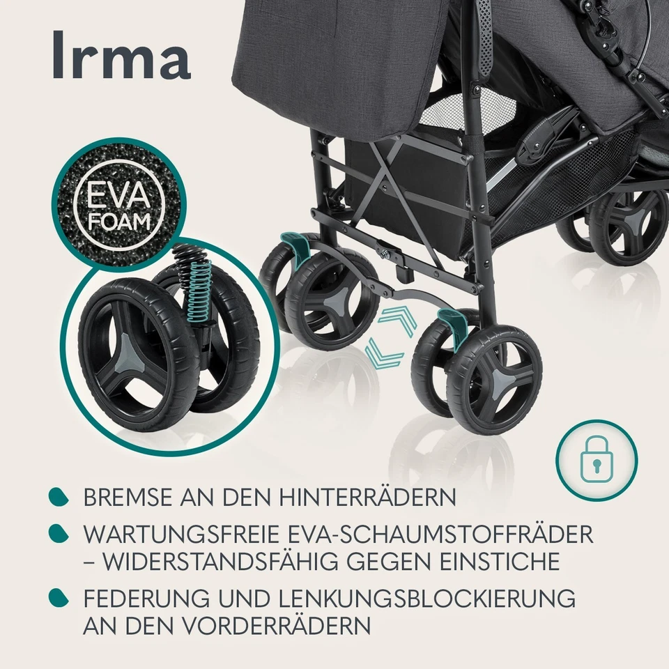 Kinderwagen LIONELO Irma bis 15 kg klappbar Reisebuggy Buggy Kindersportwagen - Bild 4 von 4