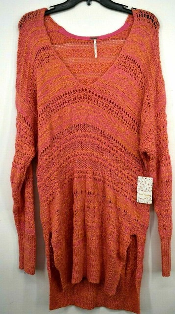 People Sweater Tunic Hot Tropics V-neck 
