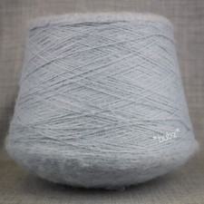 SUPER SOFT BRUSHED YARN 400g CONE LIGHT BLUE MOHAIR FEEL MACHINE KNITTING 3 PLY