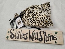 INC. International Concepts Black and Leopard slippers Medium 7-8