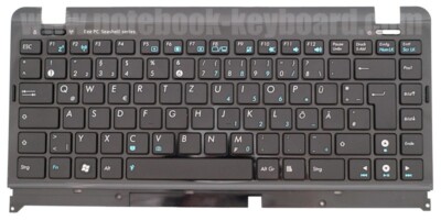 Original QWERTZ Tastatur für Asus EEE PC 1225B 1225C mit Rahmen DE Neu