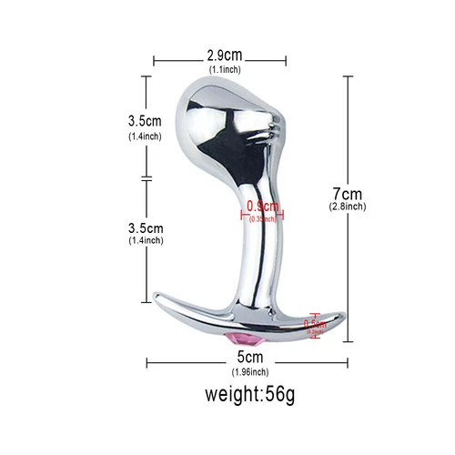 Metal Steel G-spot Anal Butt Plug Prostate Massager Probe Sex Toys for Men Women - Picture 19 of 33