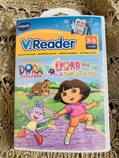 VTECH V.READER INTERACTIVE E-READING SYSTEM GAME DORA and THE 3 LITTLE PIGS