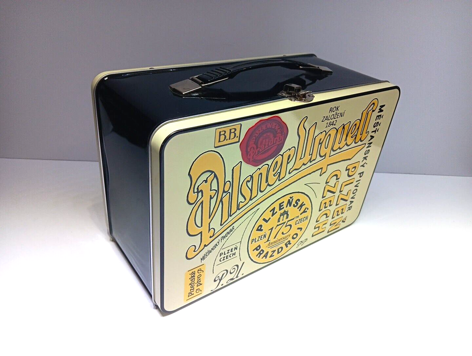 Pilsner Urquell Beer 175th Anniversary Large Tin Metal Embossed Lunch