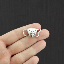 BULK 40 Nurse Face Mask Antique Silver Tone Charms - SC3450