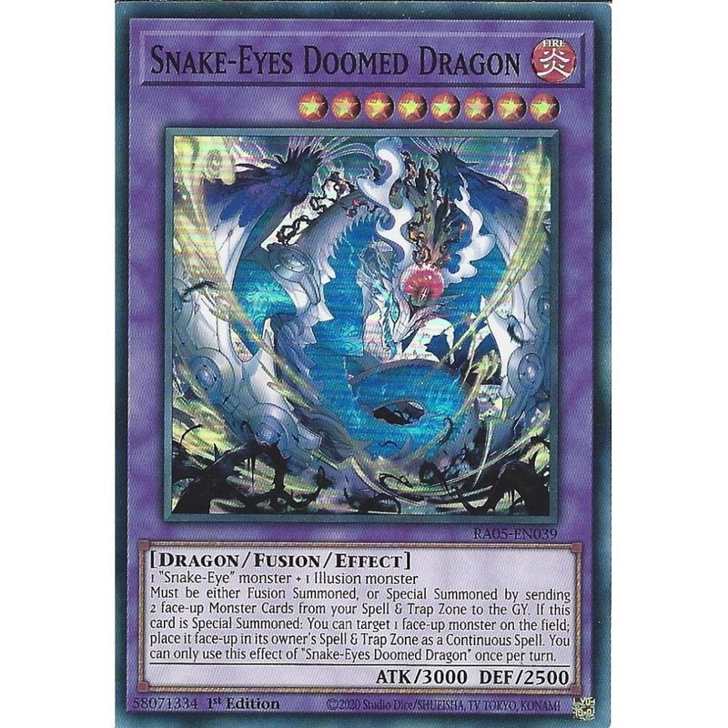 RA05-EN039 Snake-Eyes Doomed Dragon : Super Rare Card : 1st Edition : YuGiOh TCG