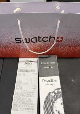 Swatch AP Royal Pop Audemars Piguet Black  100% Authentic Guaranteed Receipt