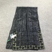 Lauren Ralph Lauren Scarf Womens Silk Embroidered Beaded Sequin Floral Trim Shaw