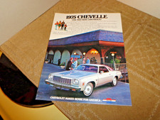 VTG NOS 1975 CHEVY CHEVROLET CHEVELLE DEALER SALES BROCHURE ALL MODELS