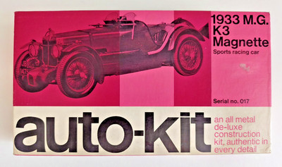 MG K3 Magnette 1933. Wills Finecraft Auto-Kit Metall Modellbausatz Maßstab 1:24 Originalverpackt