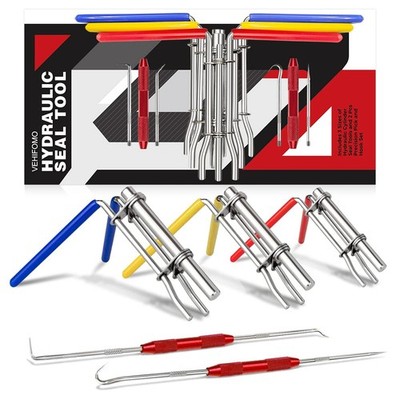 VEHIFOMO 5 Pcs Hydraulic Seal Installation Tool Kit, Pro-5PCS, Red