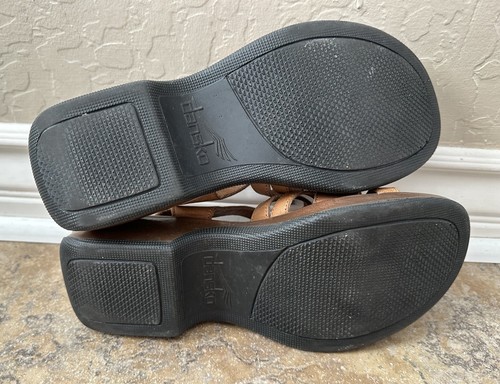 Sandali Dansko Lolita slingback fibbia cinturino pelle marrone taglia 38 - Foto 7 di 7