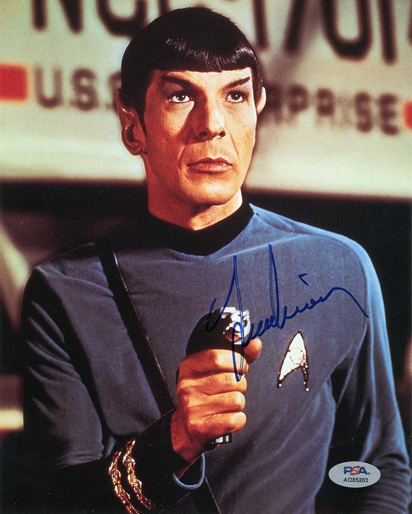 Leonard Nimoy Star Trek Autographed Signed 8x10 Photo Authentic PSA/DNA