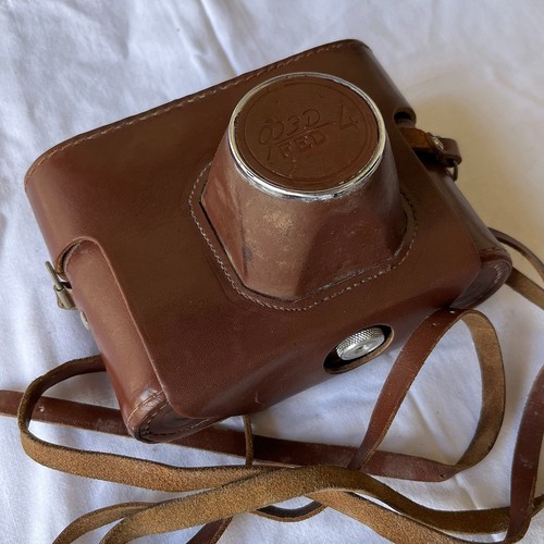 FED 4 Russian 35mm camera brown leather case nice condition