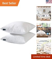 Decorative 18x18 Pillow Insert - Goose Feather Fill with Inner Liner Zipper