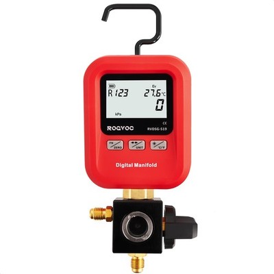 Digital Single Manifold Gauge, HVAC Refrigerants Digital AC Gauges Pressure 