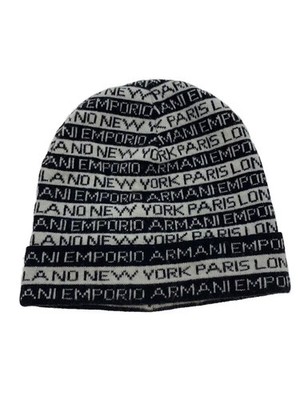 EMPORIO ARMANI Knit Cap S BLK Men's