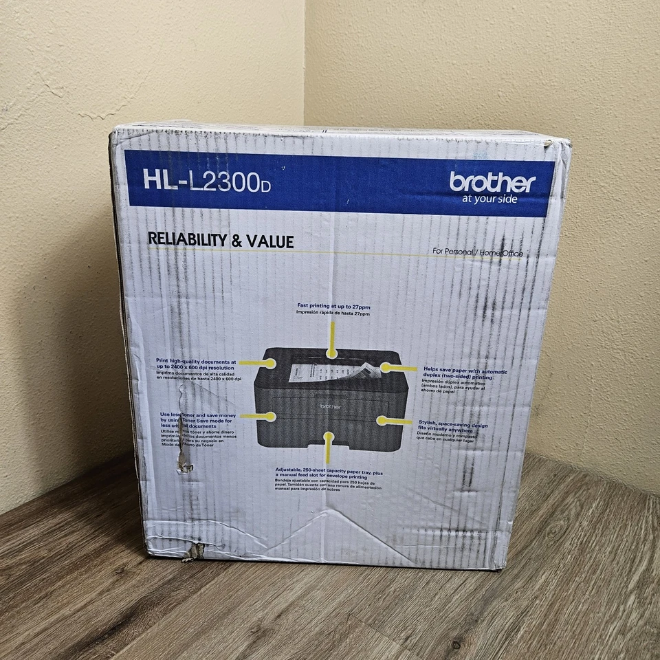 Brother HL-L2300D Monochrome Laser Printer with Duplex Printing - FACTORY SEALED - Image 4 of 4