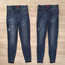 SPANX Small Distressed Ankle Skinny Jeans Jegging Pull On Stretch Slimming