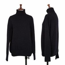 Margaret Howell MHL Wool High Neck Knit Navy Ladies Used