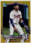 2025 Bowman Chrome John Gil 1st Gold Shimmer Refractor #11/50 #BCP-172 Braves