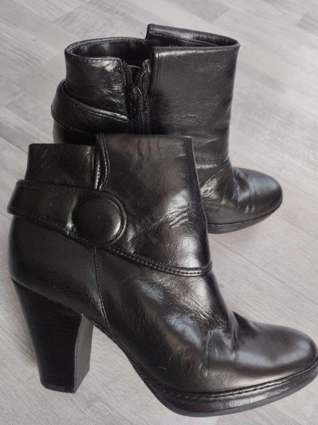 Women Clarks Boots Black 38 #7B6V
