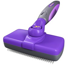 Self Cleaning Slicker Brush for Dogs and Cats - Pet Hair Brush for Shedding Long