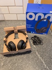 ONN Wireless Headphones - Black - New Open Box