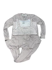 NEW Women's Mauve LIVE2LOUNGE Ribbed Pajama Set Size XS