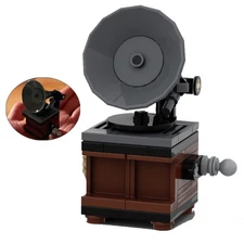 Compatible Vintage Record Player with a Spinning Platter Building Toys 50