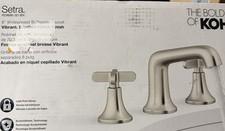 KOHLER K-R29666-3D-BN Setra 8" Widespread Bathroom Faucet Vibrant Brushed Nickel