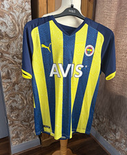 PUMA Fenerbahce Home Football Shirt Adults M Yellow Short Sleeve AVIS