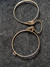 Antique Pince-Nez Eyeglasses Frames With C - Bridge Style Small Loop For Chain