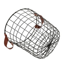  Blanket Basket Metal Wire Farmhouse Laundry Firewood Carriers with Handles