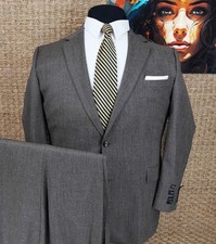 NEW WITH TAGS JOS. A BANK Men  s 50 L Two-Piece CASHMERE BLEND SUIT Brown Checked