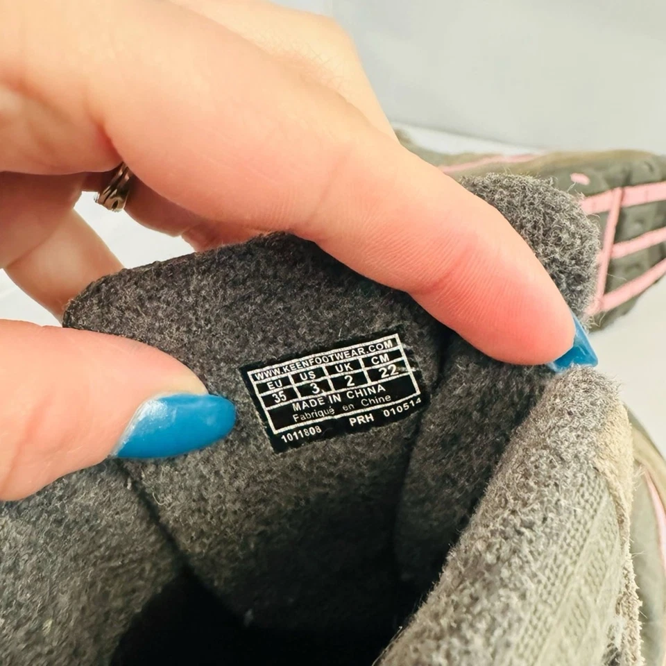 Keen Kids Trezzo Waterproof Tan and Pink Winter Boots Girls Size 3 - Image 3 of 4