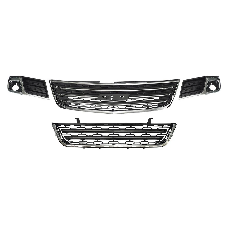 Front Bumper Grille Assembly Kit For 2013 2014 2015 16 2017 Chevy Traverse 4 pcs Foto 2 de 4