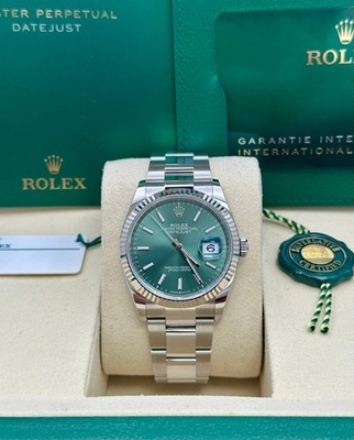 Rolex 126234 NEW 2026 Mint Green Dial Box & Papers