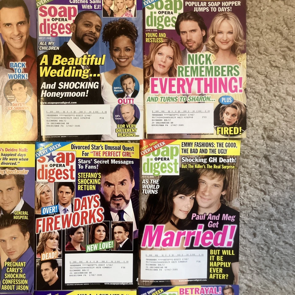 Soap Opera Digest Lot of 29 Issues From 2007 - 2010 Very Good Condition & Clean - Image 4 of 4