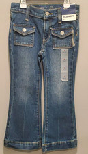 NWT OLD NAVY Girl's High Waisted Utility Pocket Flare Jeans Blue Size 5