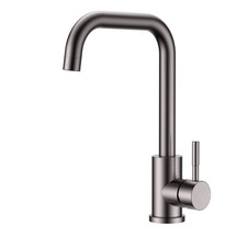 Reginox Salina GM Gun Metal Single Lever Square Neck Kitchen Mixer Tap
