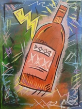 Original Wall Art 16x12 Canvas Cool Expressionism Gift Home Decor Painting